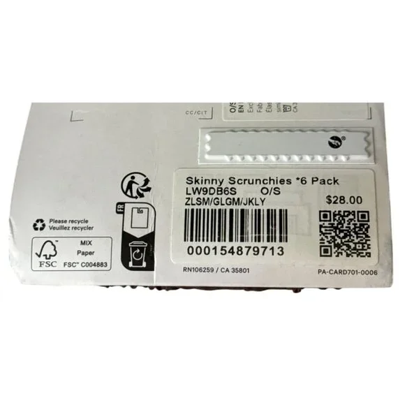 Lululemon Skinny Scrunchies 6 Pack O/S Neutral Tones Stretchy W9DB6S - Picture 5 of 7